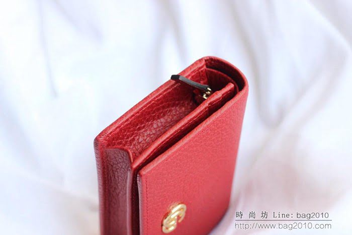 GUCCI古馳 錢包 實物拍攝 原廠材料 女款翻蓋短錢包 456126   ydgq3258